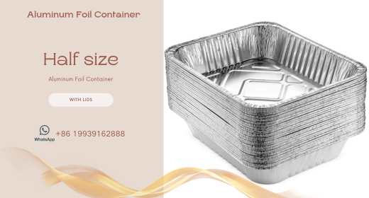 half size aluminum foil container